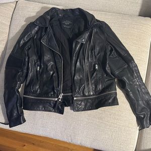 All saints leather Moto jacket